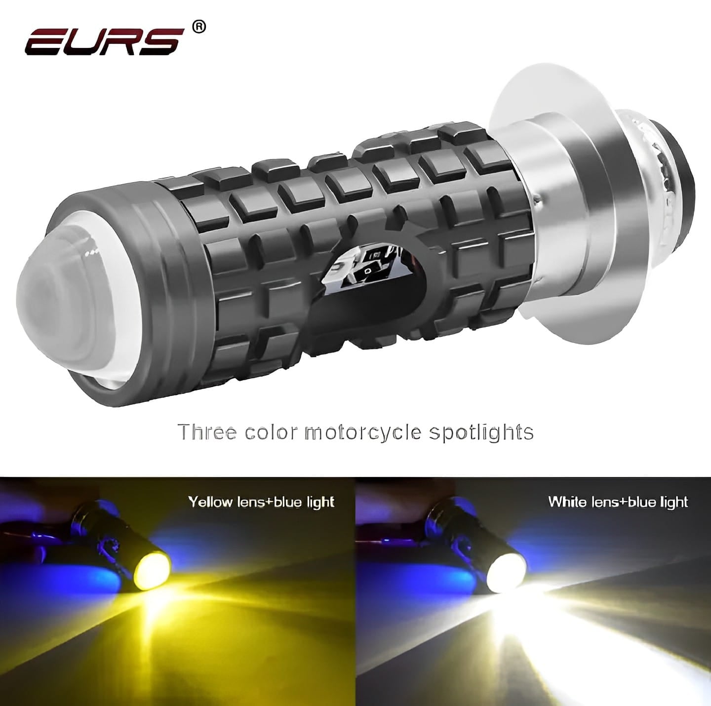 Bike LED Headlight Bulb – 5-Function Police Flasher Light for CD70 & CG125 HHC