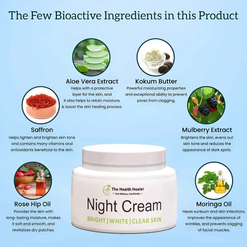 Pack of 2 The Health Healer Night Cream – 50g Each HHC
