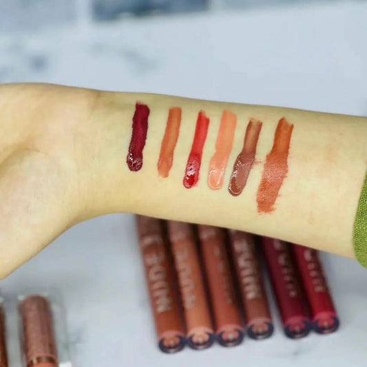 Pack of 6 Nude High Pigment Matte Lip Gloss HHC