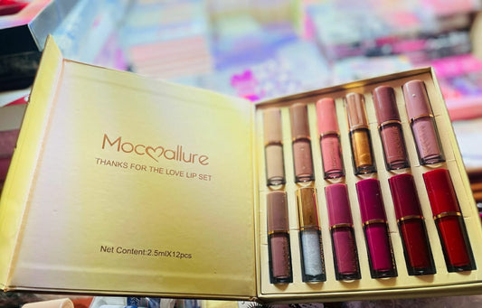12 Pcs Mocallure Transparent Clear Lip Gloss HHC