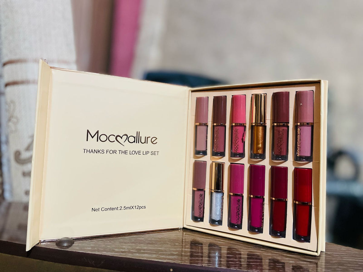 12 Pcs Mocallure Transparent Clear Lip Gloss HHC