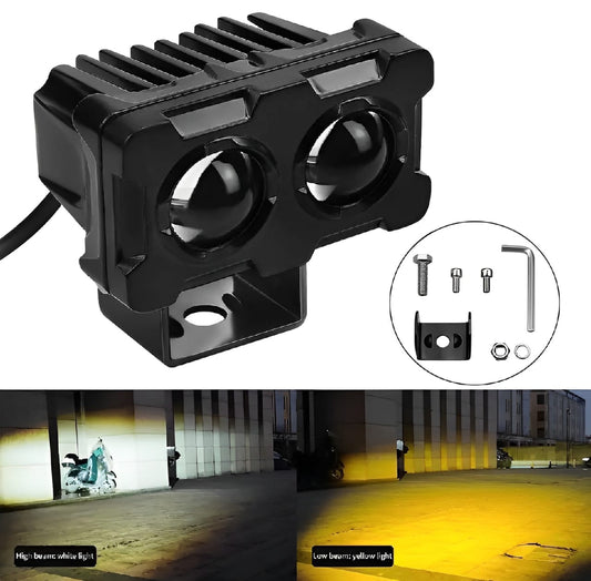 Motorcycle Robot Dual Colour LED Work & Driving Lights HHC