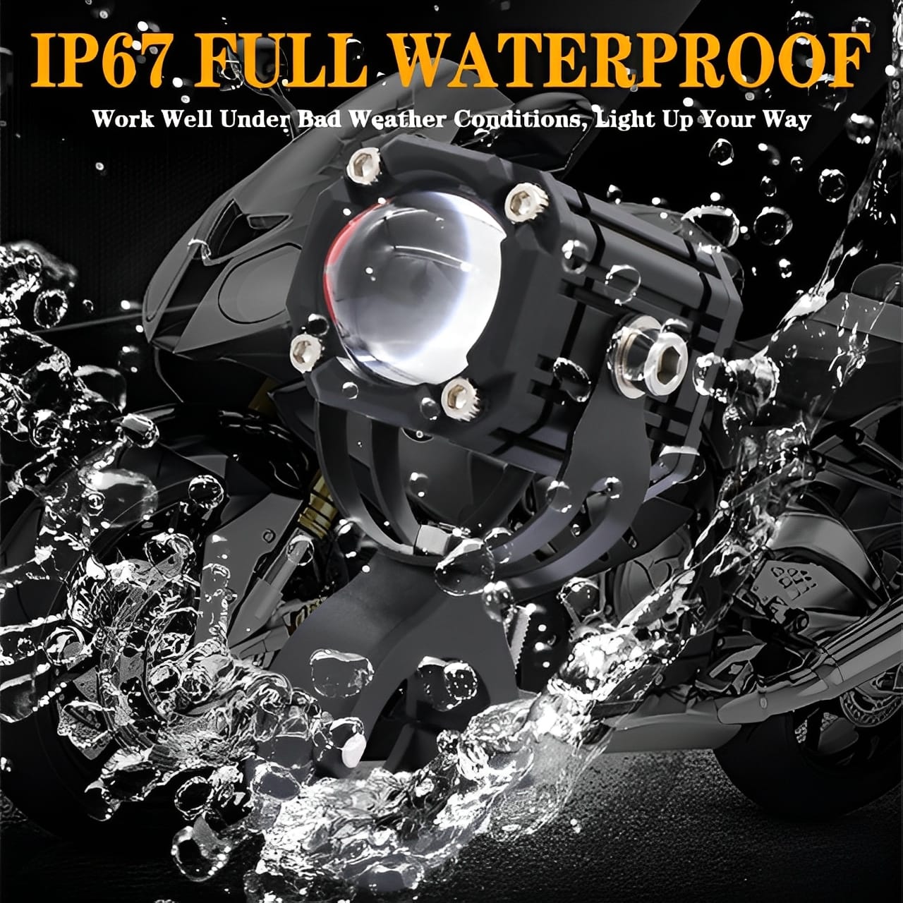 Universal Motorcycle LED Auxiliary Headlight HHC