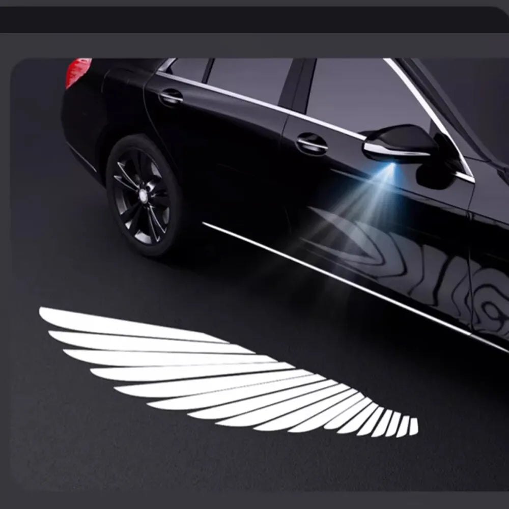 2 Pc Universal Car Rearview Mirror Side LED Angel Wing Light HHC