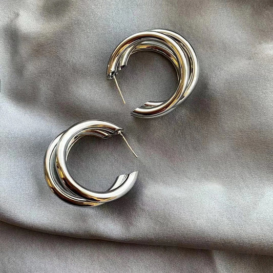 Punk Oval Hoop Earrings HHC