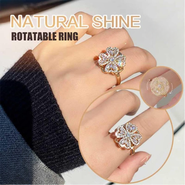 Clover Zircon Rotating Ring – QSJ-110 HHC