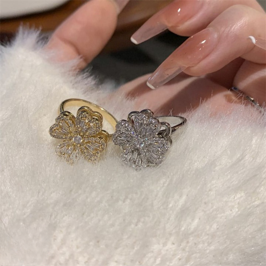 Clover Zircon Rotating Ring – QSJ-110 HHC