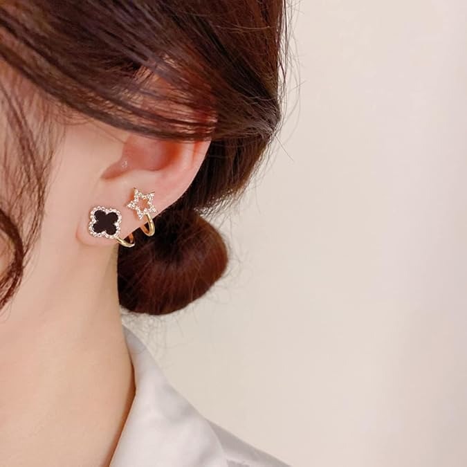 Sparkling Clover Star Earrings – PXJ-107 HHC