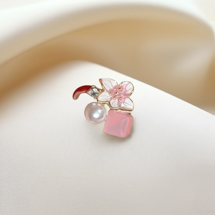 PJT-986 Crystal Flower Korean Earrings HHC