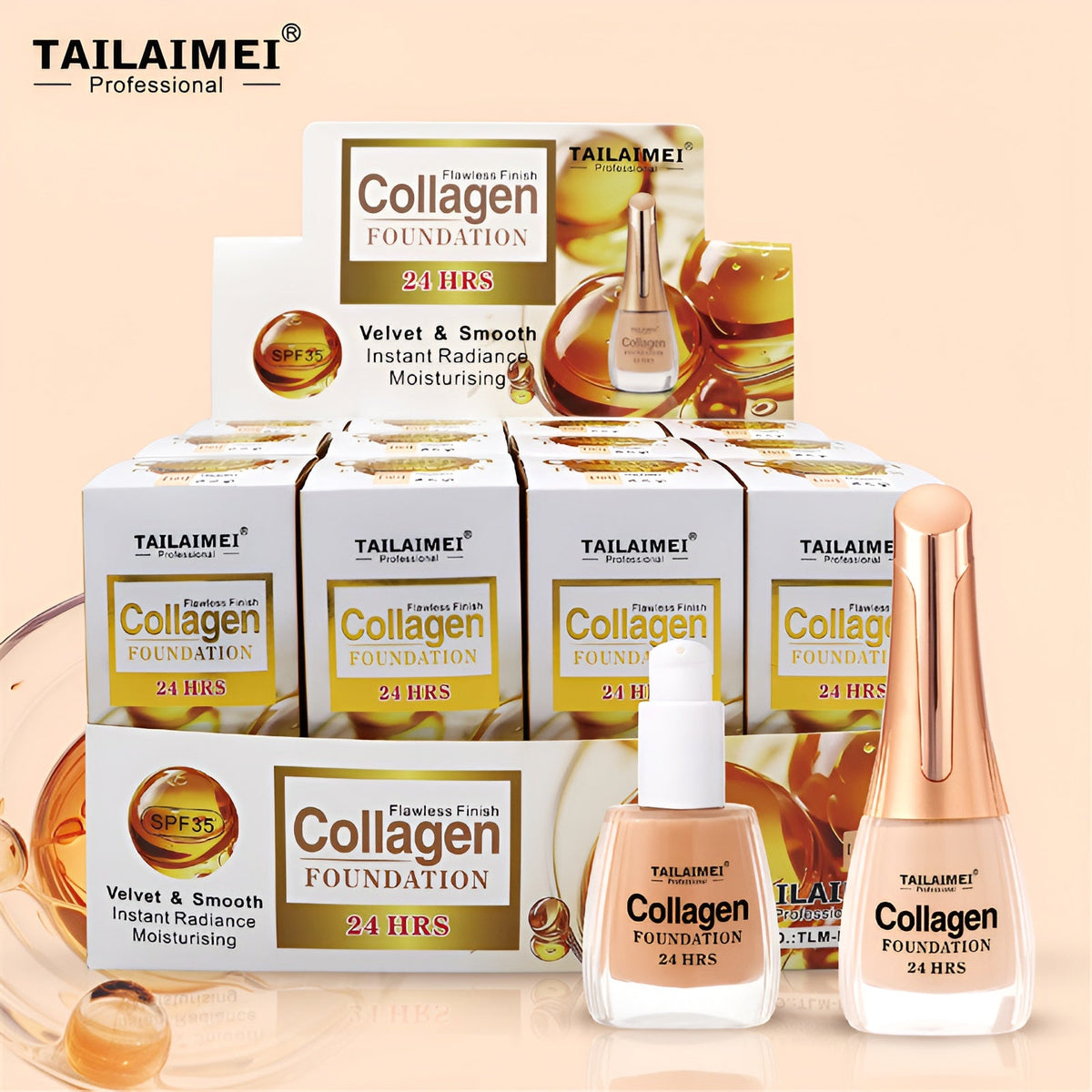 24 Hrs Flawless Finish Collagen Foundation HHC