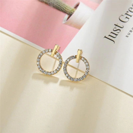 ZVT-168 Circle Zircon Korean Earrings HHC