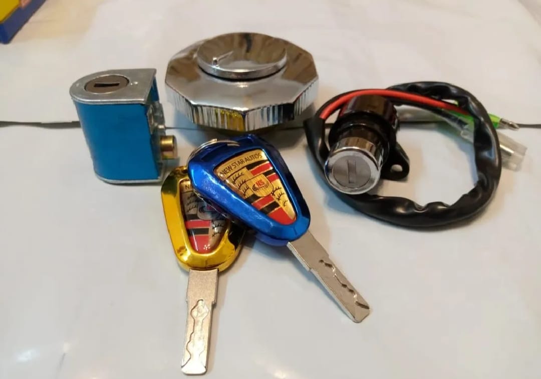 Motorbike Three Piece Lock Set Lock Kit Switch for 70 HHC