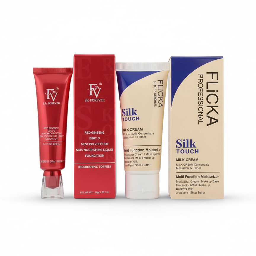 Flicka 2-in-1 Makeup Deal – Primer 60G + Foundation 30G HHC