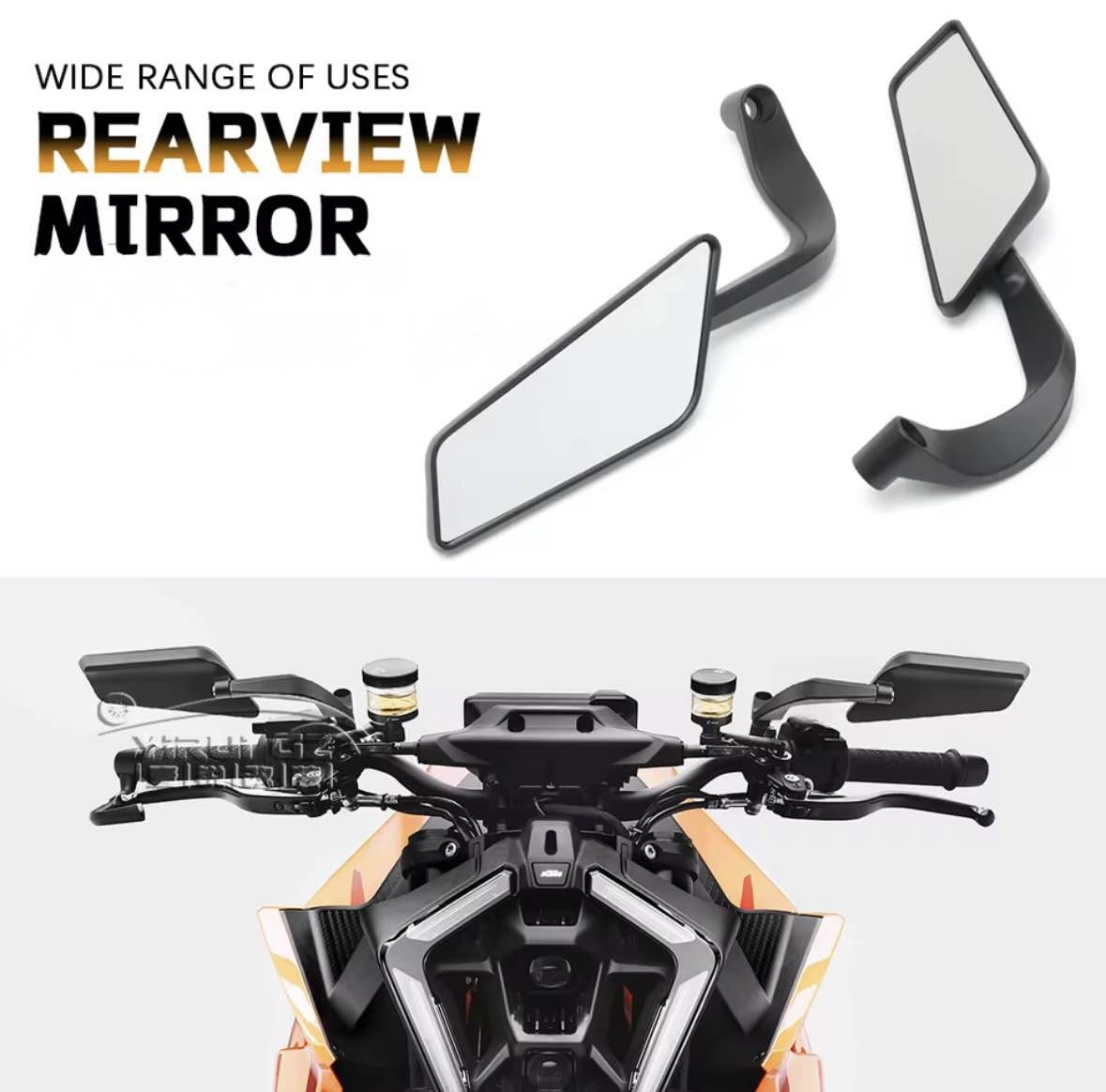 Universal Aerodynamic Rotary Adjustable Motorcycle Wind Wing Rearview Mirrors HHC