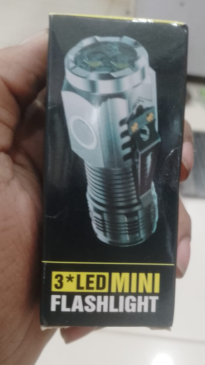 Rechargeable 3-LED Mini Flashlight – Portable Emergency Touch Light HHC
