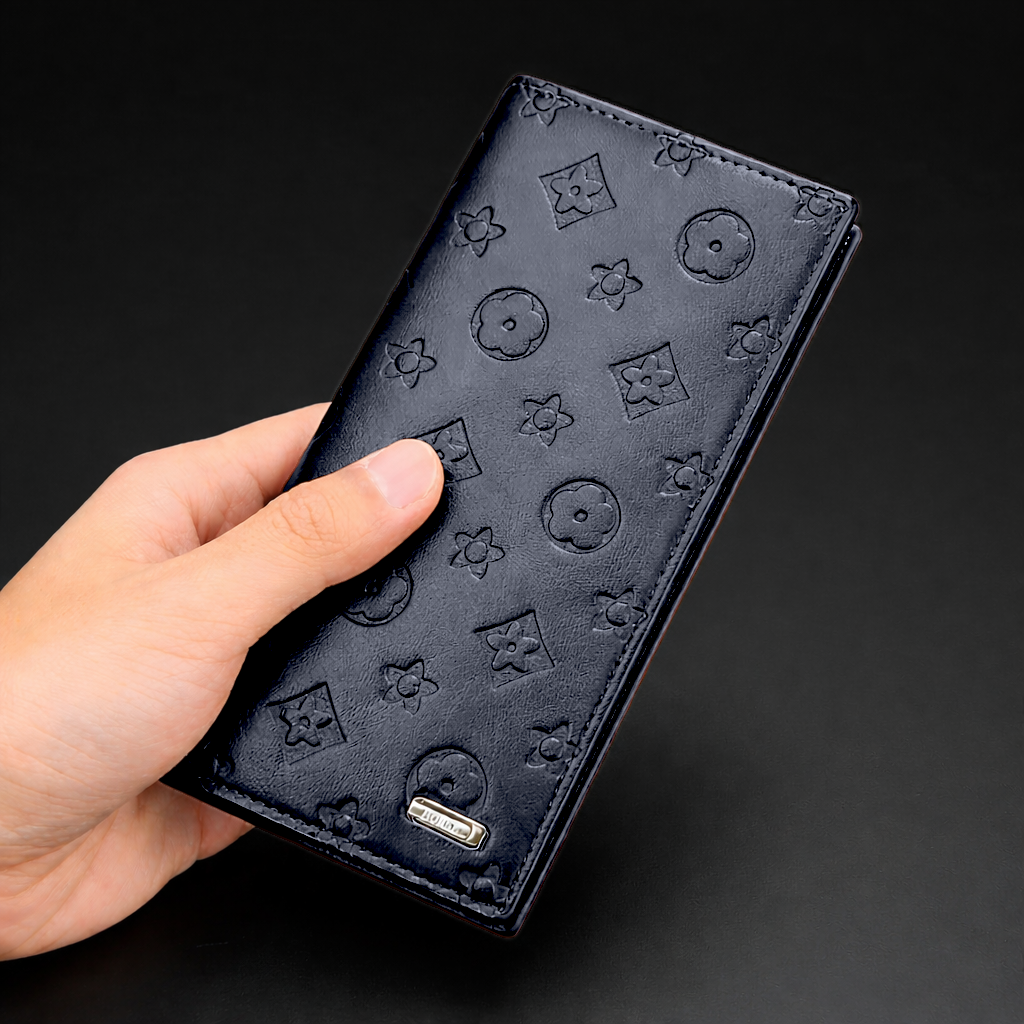Monogram Luxe Long Wallet – Zip Around Purse with 14 Card Slots HHC