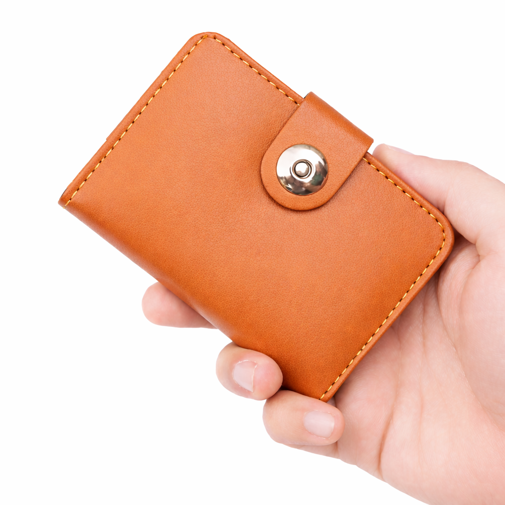 Magnetic Button Card Wallet for Men & Women HHC