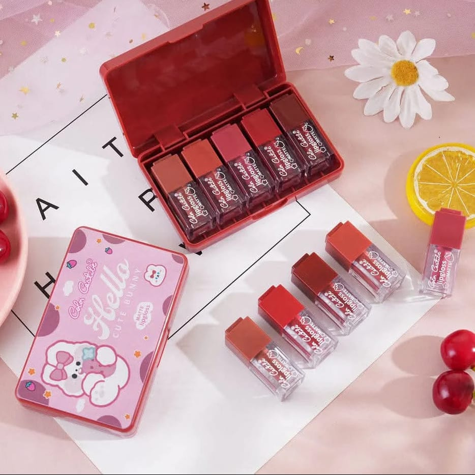 Color Castle Velvet Matte Long Lasting Lip Gloss Set HHC