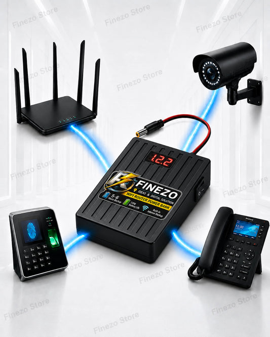 Finezo 12V WiFi Router Power Bank with LED Digital Voltage Display HHC