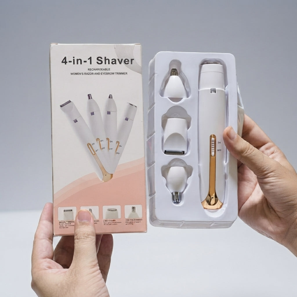 Flawless 4-in-1 Rechargeable Hair Remover – Personal Grooming & Hair Removal Device HHC