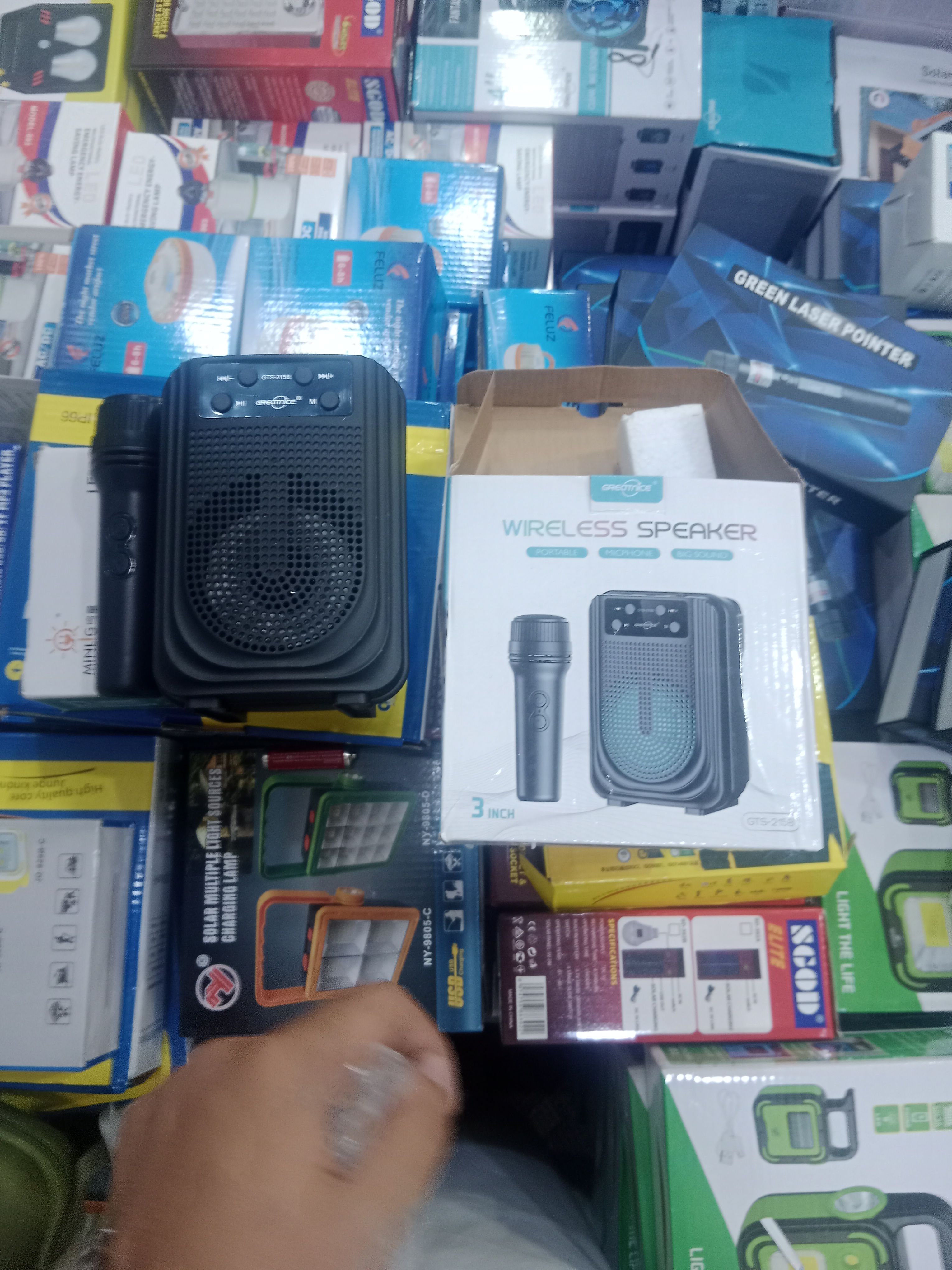 GTS-2158 Portable Wireless Bluetooth Speaker with Karaoke Microphone HHC