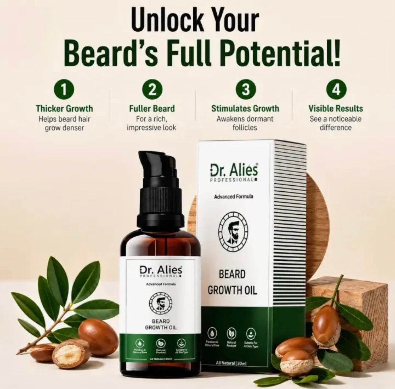 Dr Alies Professional Beard Oil 30ML – Beard Care & Daily Grooming HHC