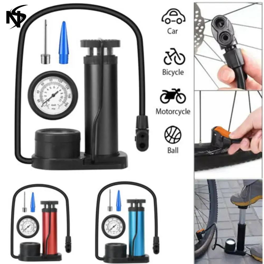 Single Cylinder Foot Air Pump with Pressure Gauge HHC