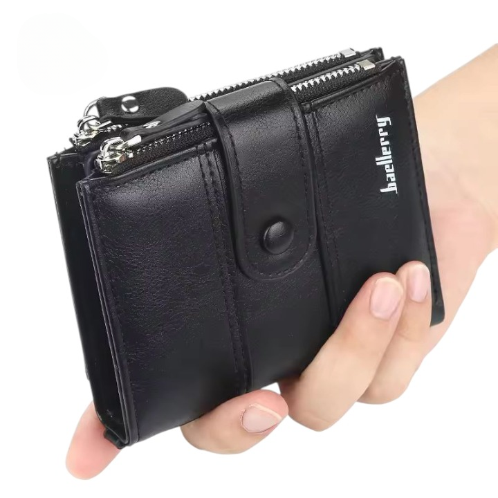 Genuine Baellerry Buffalo Leather Wallet – Classic Trifold Edition HHC