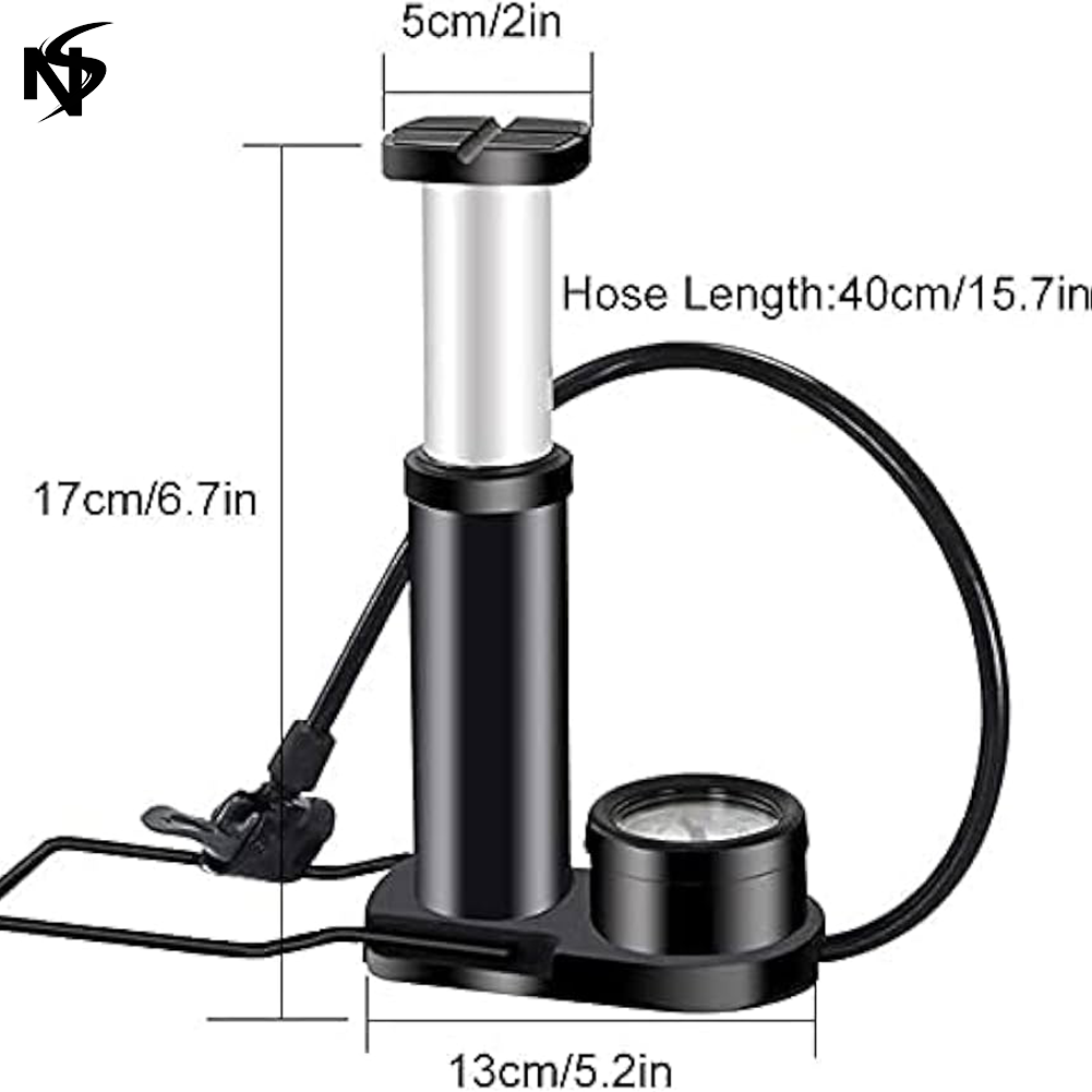 Single Cylinder Foot Air Pump with Pressure Gauge HHC
