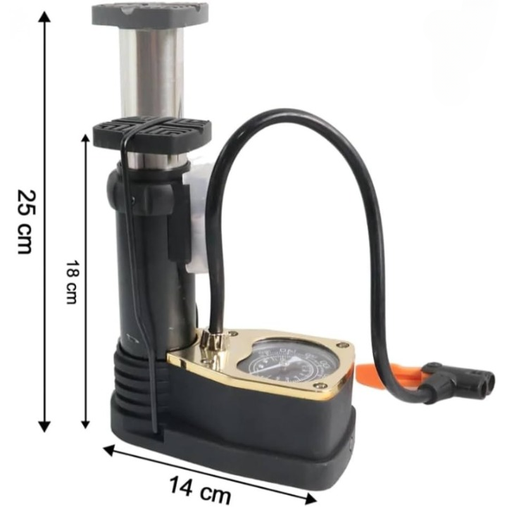 High Pressure Foot Air Pump With Pressure Gauge HHC