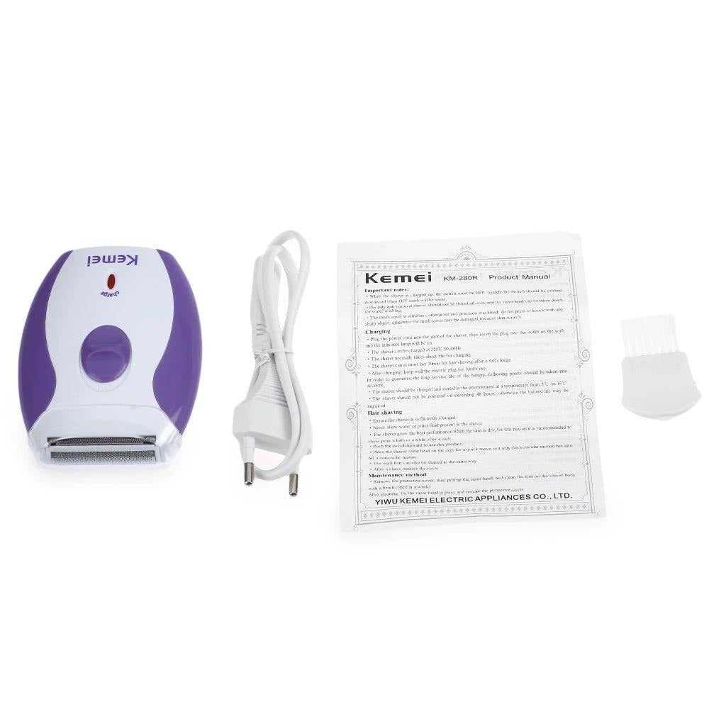 Kemei 280 KM - 280R Women Mini Rechargeable Electric Hair Remover Shaver ARDS