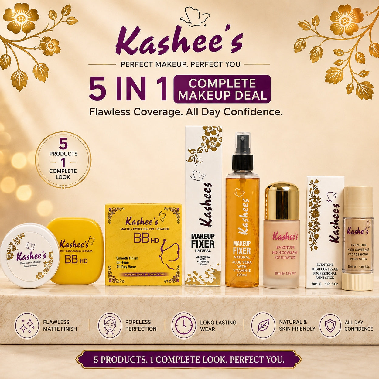 Kashee's 5 In 1 Deal, Pack Of 5 HHC