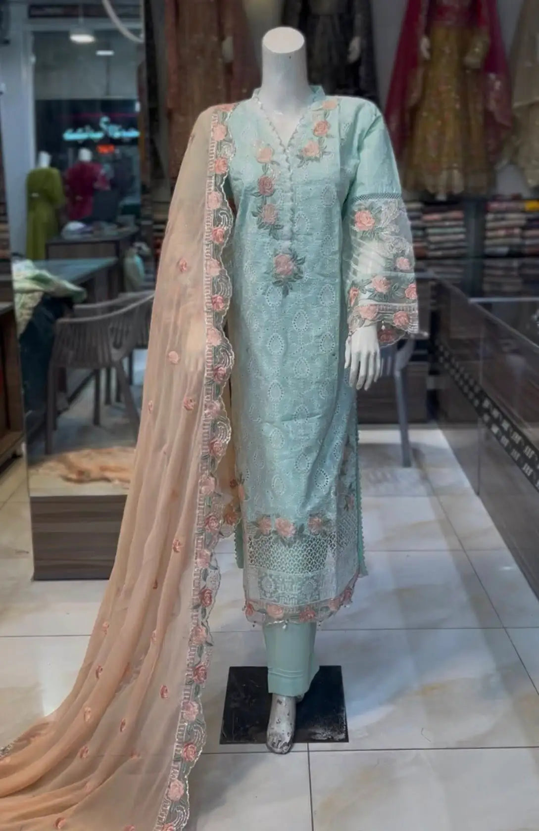 Ferozi embroidered lawn dress ARJ10 Areej