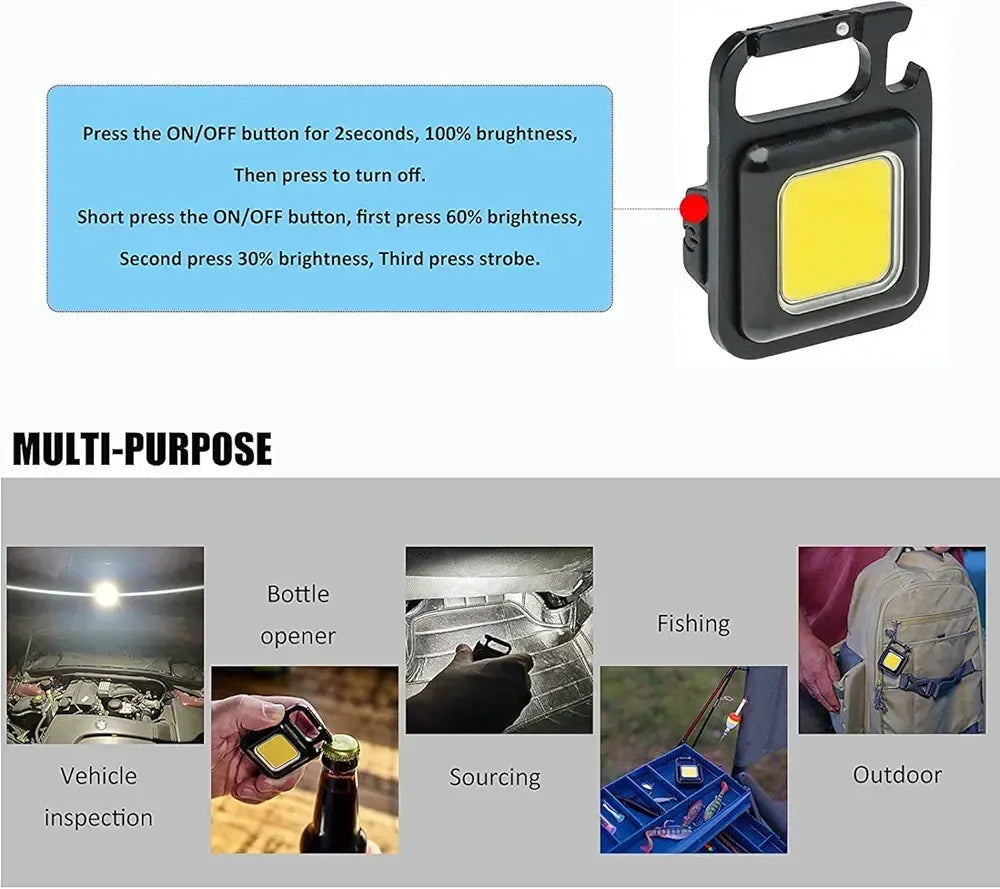 Pocket Flashlight Mini Keychain Work Light ARDS