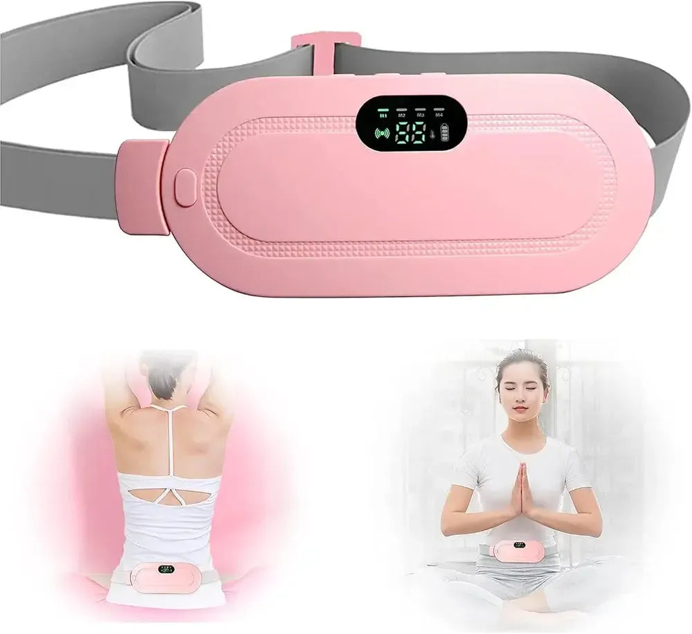 Electric Period Cramp Massager Vibrator Heating Belt for Menstrual Relief Pain Waist Stomach Warming Women ARDS