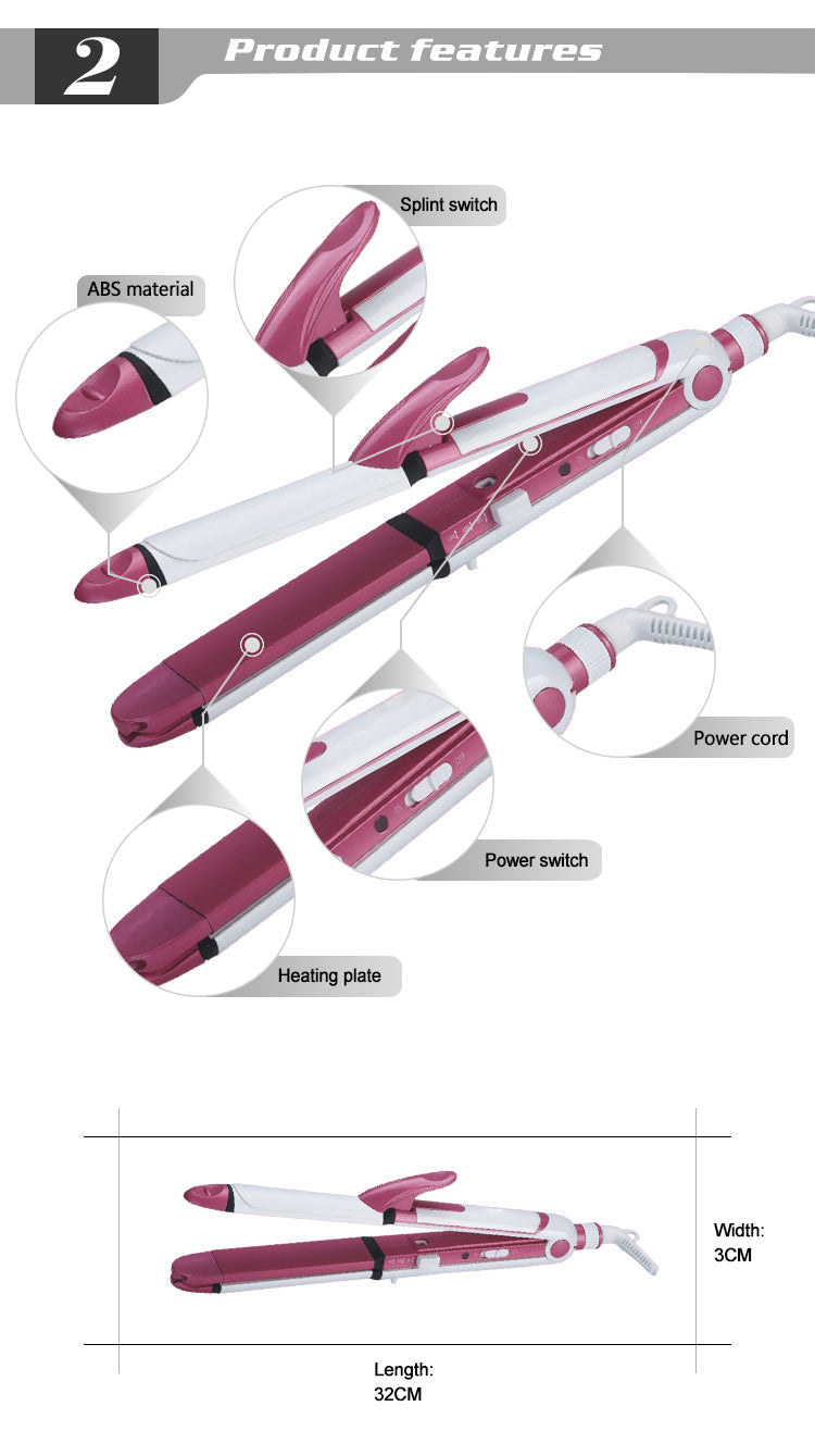 Shinon SH-8088 3 In 1 Professional Electric Hair Straightener ARDS