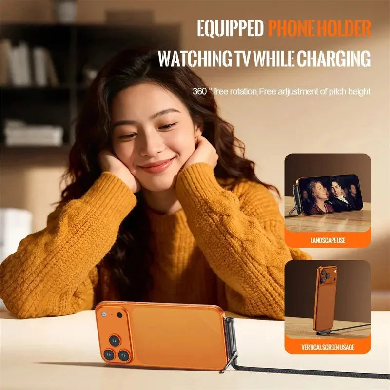 USB-C Fast Charging Cable with Foldable Phone Stand YMDS