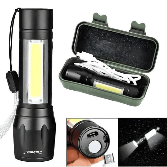 Metal COB Flashlight Torch YMDS