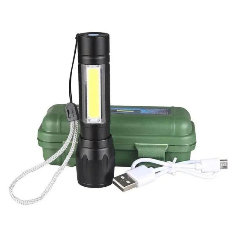 Metal COB Flashlight Torch YMDS