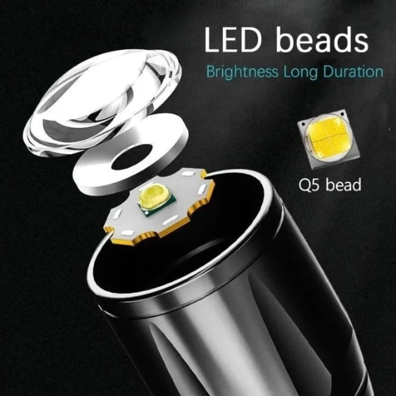 Metal COB Flashlight Torch YMDS