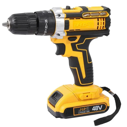 Cordless Drill Machine Kit with 2 Batteries & 26 Accessories YMDS
