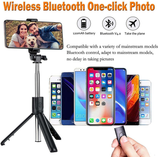 3-in-1 Wireless Selfie Stick R1 / R1S – Tripod Stand with Bluetooth Shutter ARDS