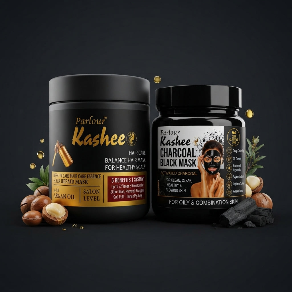 Kashee Hair Mask And Black Charcoal Mask Combo HHC