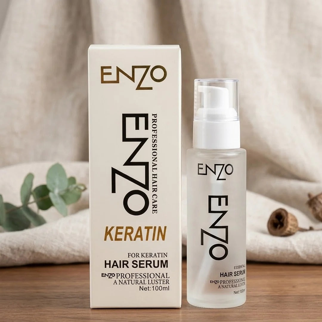 Enzo Professional Keratin Hair Serum for frizzy softness and dry deep nourish Beauty Care enzo hair serum for Men Women 100ml