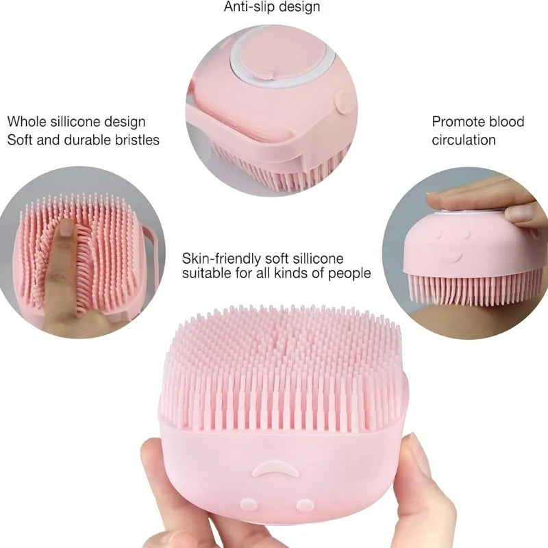 Soft Silicone Bath Brush with Hooks YMDS