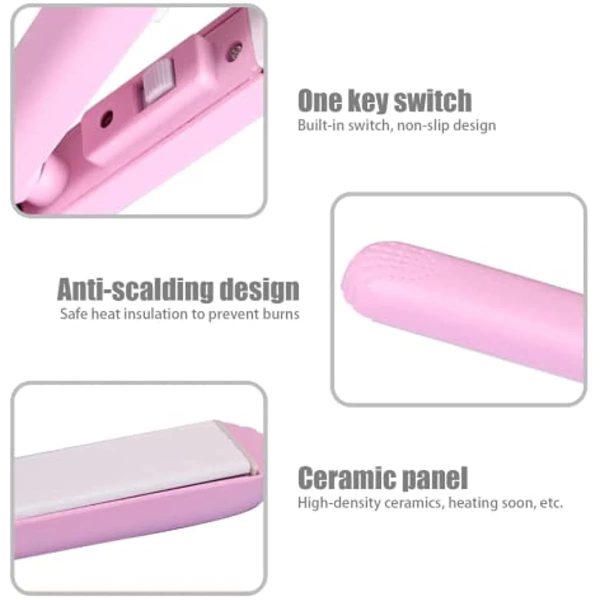 Mini Portable Ceramic Hair Straightener & Curler YMDS