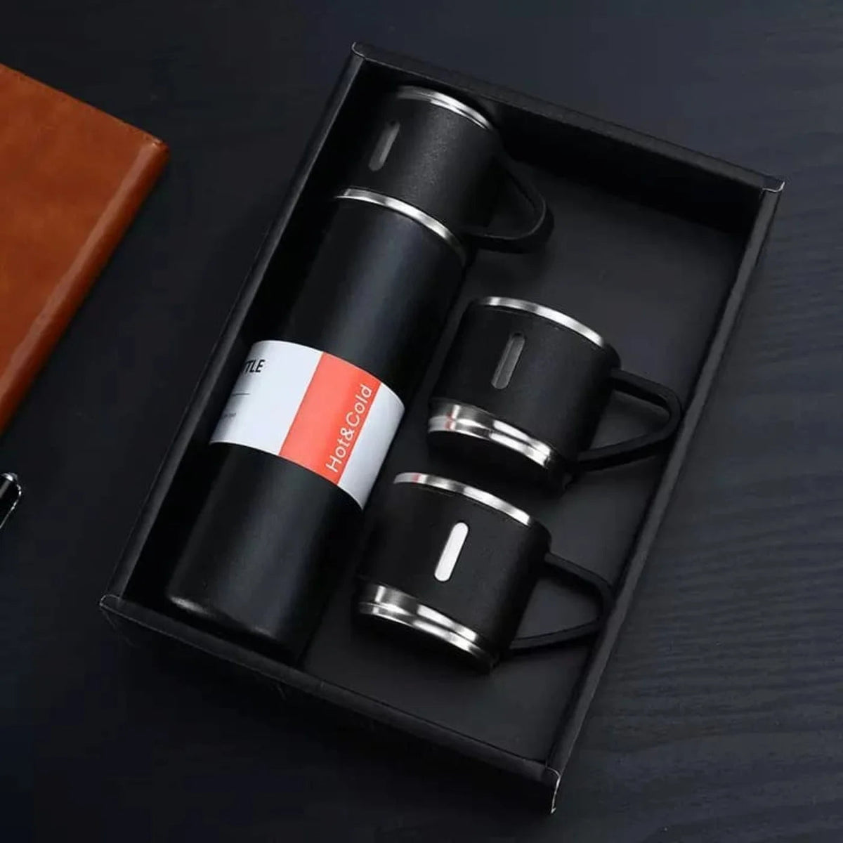3 Cup 500ML Double-Layer Stainless Steel Vacuum Flask Set YMDS