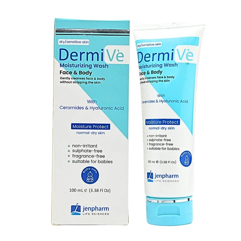 DermiVe Moisturizing Wash Face & Body 100ml | Jenpharm YMDS