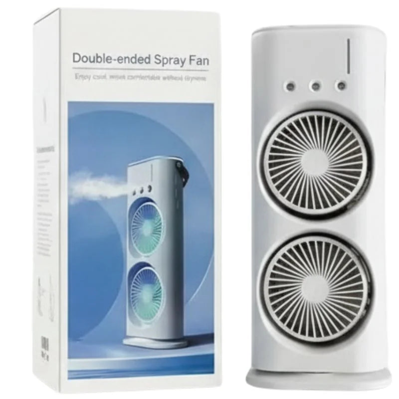 Mini Double Head Mist Fan with LED Light & Humidifier YMDS