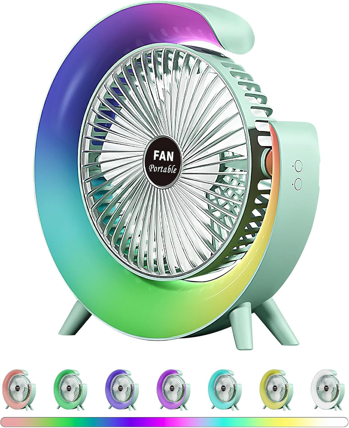 Colorful USB Rechargeable Desktop Fan YMDS